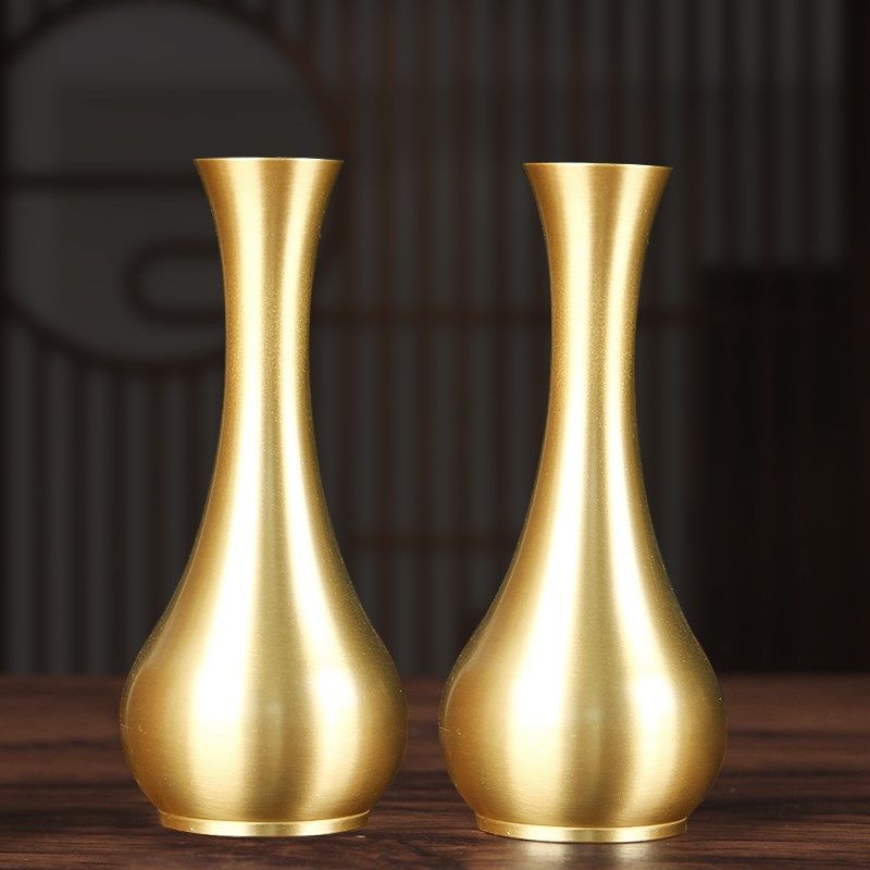 铜净水瓶柳枝供奉桌面佛前玉净小花瓶摆件香道收T纳筒家居茶道插,家居饰品,桌面摆件,淘宝优惠券,粉丝福利购,淘宝优惠卷