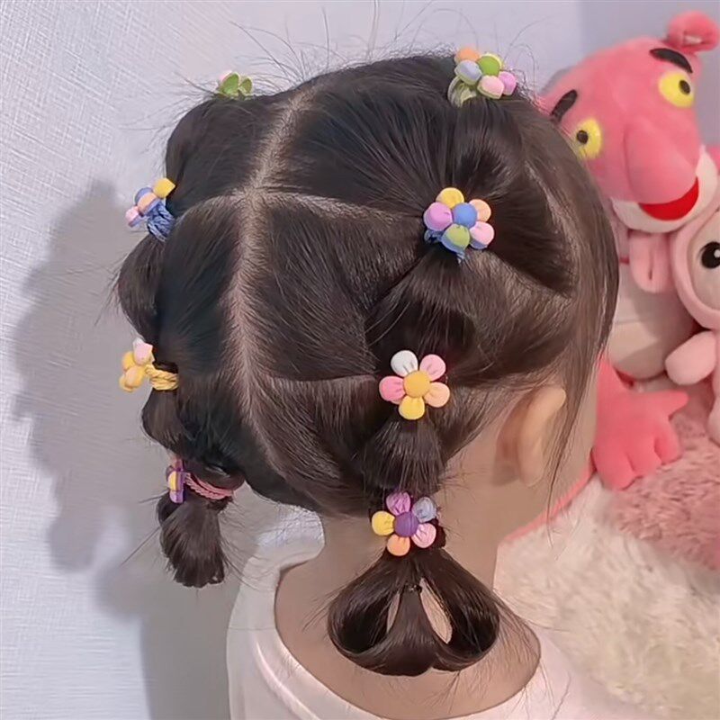 【十根花色小皮筋】不伤发儿童宝宝发圈婴幼儿拇指圈头绳小号皮筋