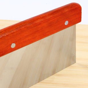 切面团工具 面粉刮板 优质不锈钢p蛋糕刮板红C木刮刀 烘焙工具