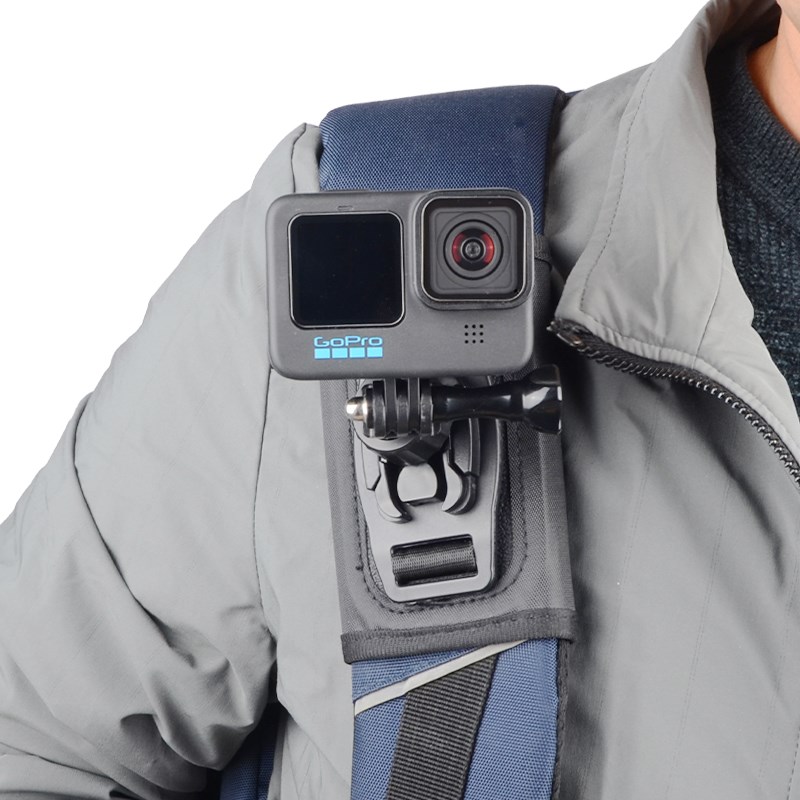 GoPro12/11/10/9背包夹肩带扣胸前肩膀手机固定支架运动相机配件