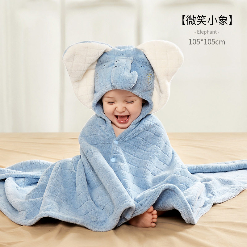婴儿浴巾儿童h浴袍新生超柔吸水速干不掉毛宝宝连帽斗篷洗澡秋,婴童用品,浴巾,淘宝优惠券,粉丝福利购,淘宝优惠卷