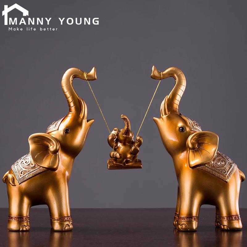 创意大象摆件乔迁新居礼品客厅酒柜玄关电视柜家居房Y间玄关装饰