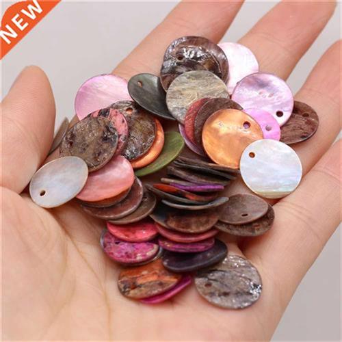 60Pcs Natural M Of Pearl Shell Pendant Rainbow Small Pe