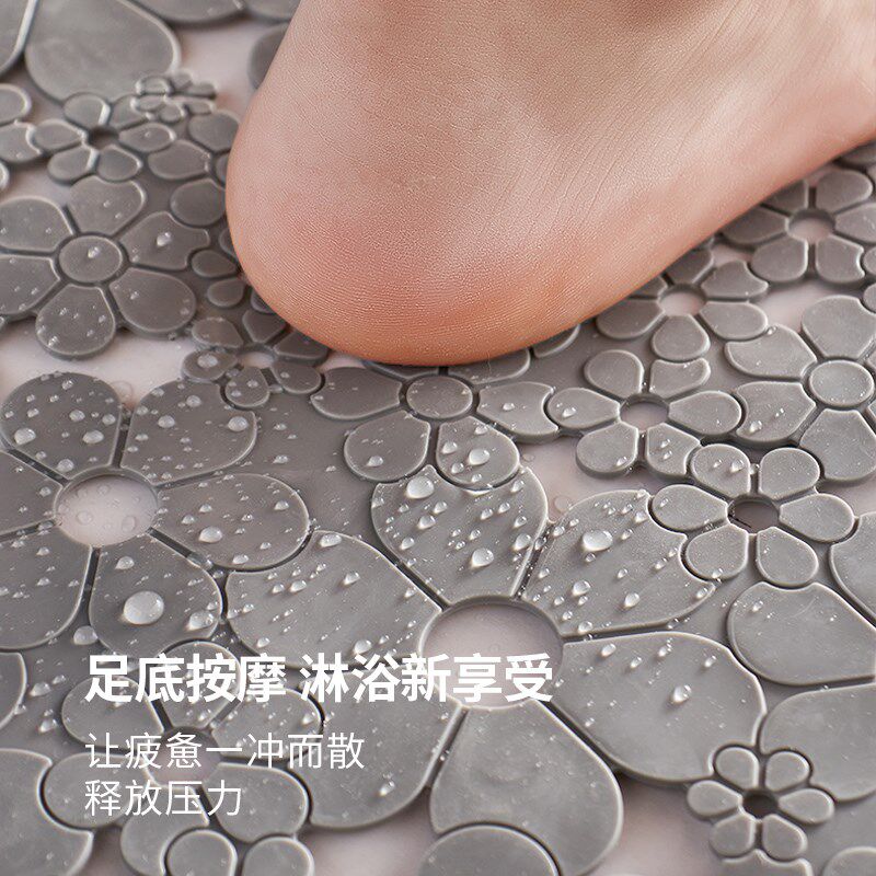 浴室淋浴房儿童防摔地垫老人洗澡冲凉房吸盘脚垫卫生间防水防滑垫