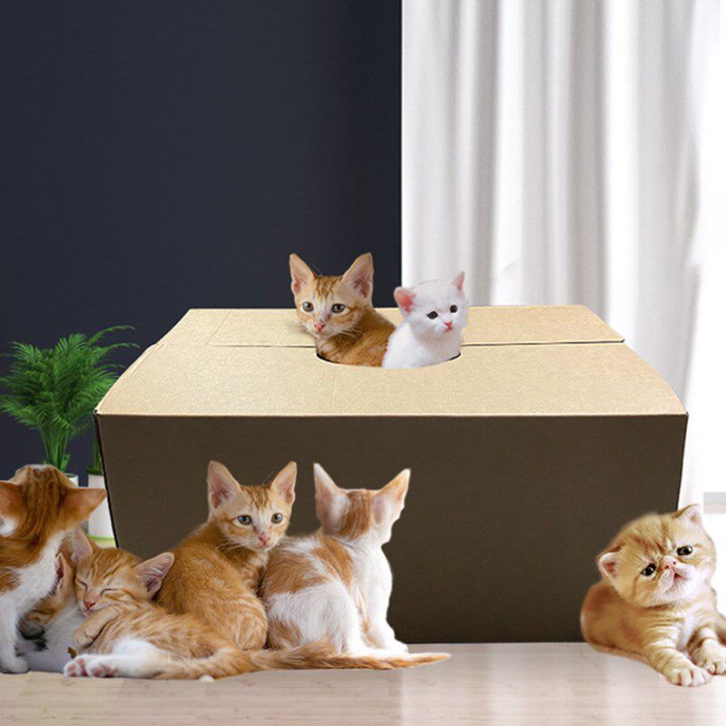 23瓦楞纸宠物猫产房猫产箱超大B猫别墅窝猫窝屋房子孕猫狗生产窝