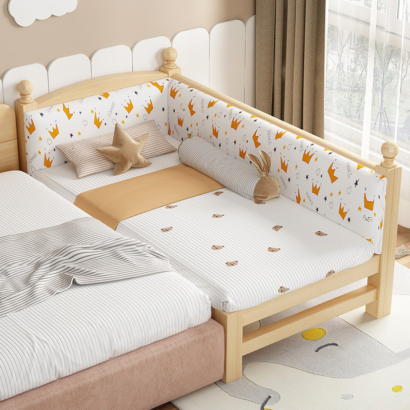 拼接床加宽床婴儿床边床实木儿童床加床拼床大人可睡小床拼接大床,住宅家具,儿童拼接床,淘宝优惠券,粉丝福利购,淘宝优惠卷