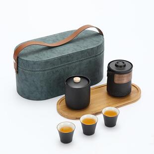 式茶盘泡茶包旅行功夫三杯杯壶一壶客户外快套装旅游茶具茶杯便捷