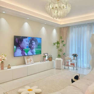 墙纸自粘防水防潮2023新款网红家用卧室客厅背景墙壁纸自贴奶油色