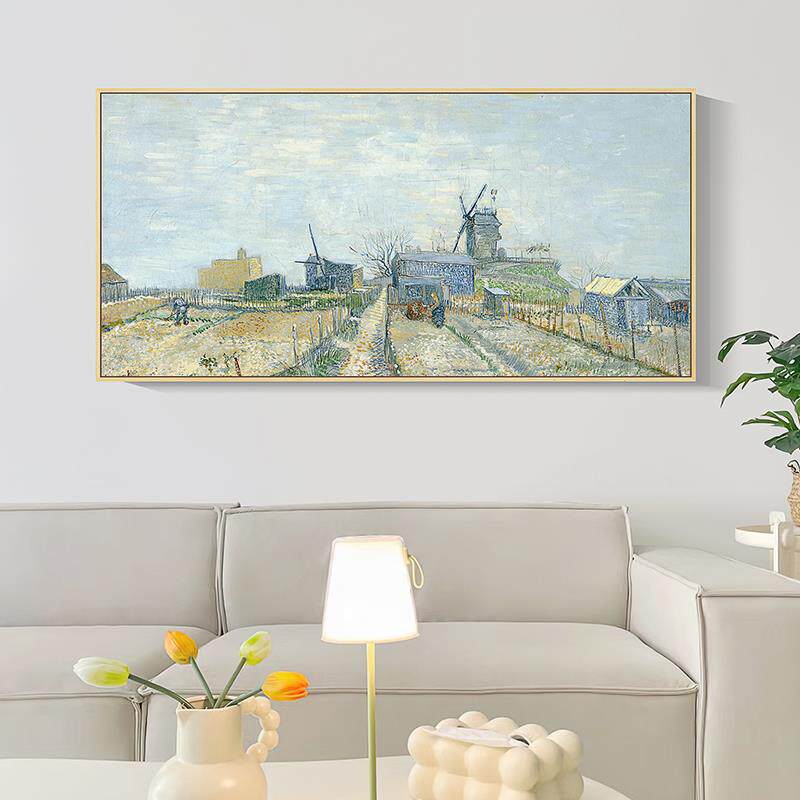 天空之镜现代简约客厅装饰画沙发背景墙挂画风景壁画主卧室床头画