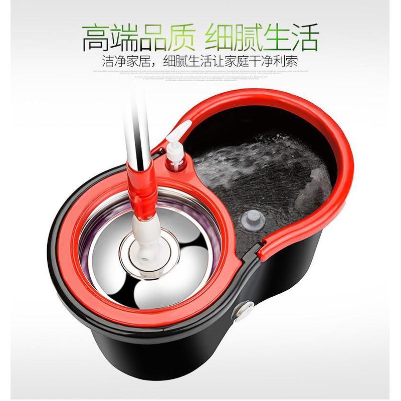 吸水旋转拖布地板拖把家用带桶甩干滚轮式滚筒免洗拖把桶套装