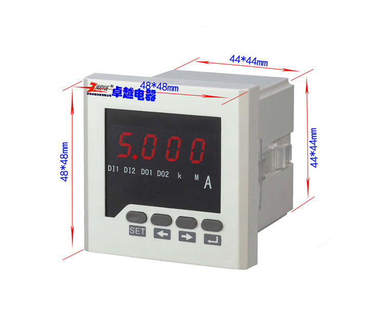 TI数显数字置流表尺寸48*A8直流5A交流5O4 4位显示可设电可
