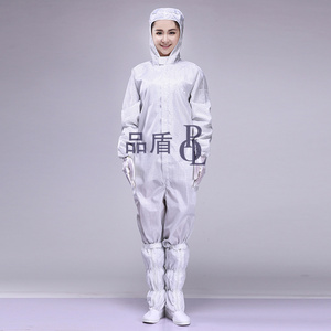 2023百级无尘服 防静电连体服拉链特大码网格魔术贴洁净服喷漆工