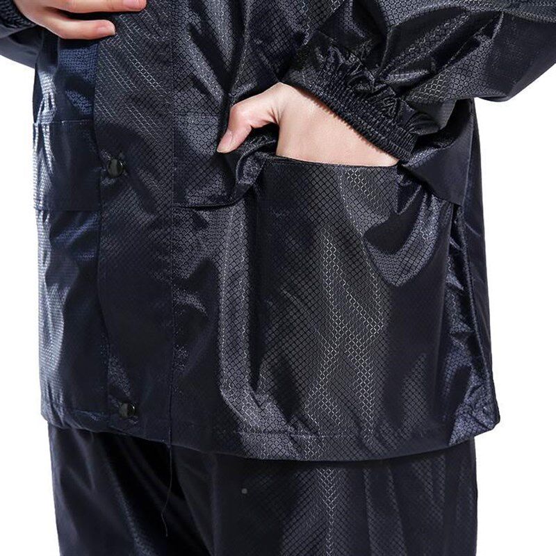 款劳保雨衣雨裤套装双层带网格内衬分体雨衣电动车雨衣