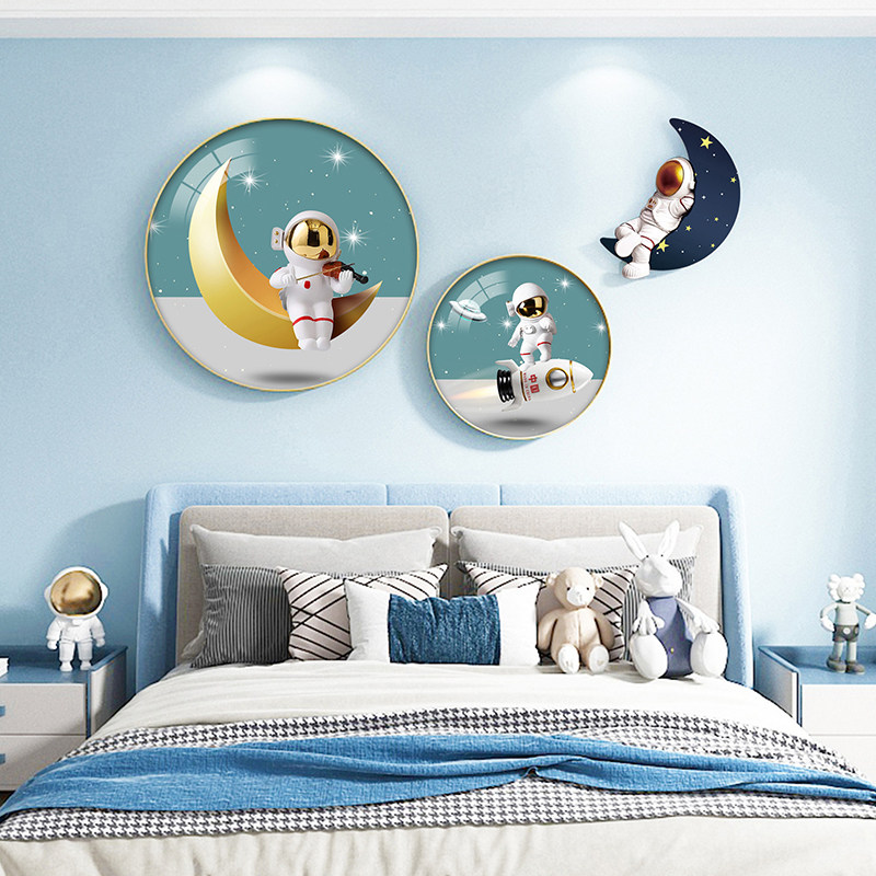 儿童房背景墙面装饰画女孩女儿公主房间壁画高级感卧室画床头挂画,家居饰品,现代装饰画,淘宝优惠券,粉丝福利购,淘宝优惠卷