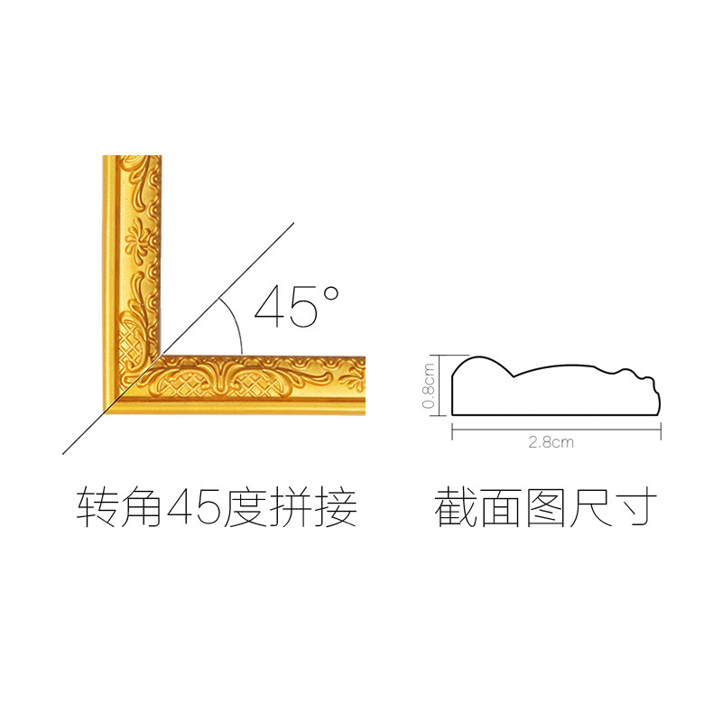 c景视门套线h欧式电色客厅背白造型边框条中式现代墙面装饰