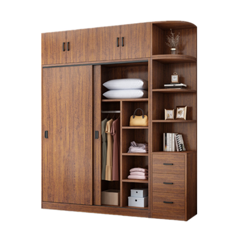 实木衣柜高2米推拉门衣柜加深50cm宽1.6米长120cm衣橱Z移门储物柜