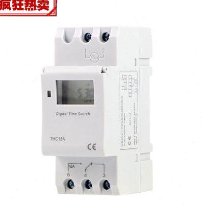 220v定时开关自动断电导轨式小型时控配L电箱时控开关定时器微|
