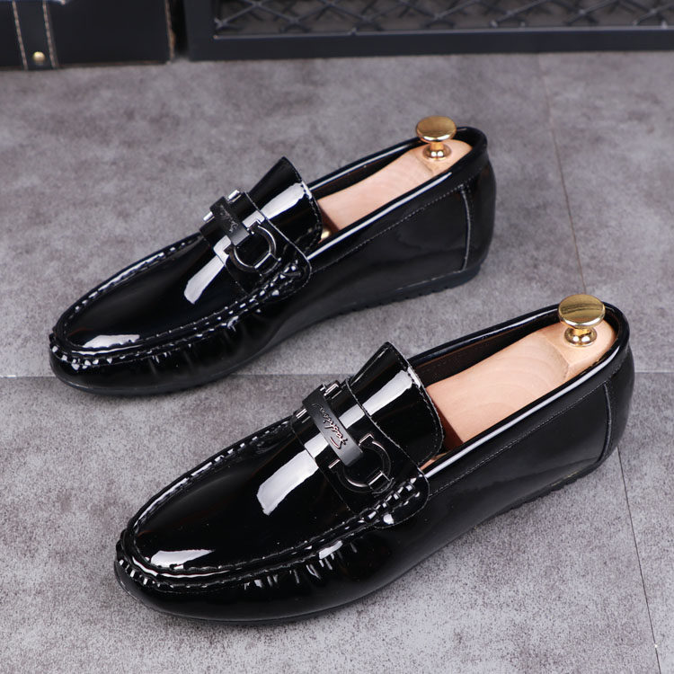 漆皮豆豆鞋男士驾车休闲皮鞋商务正装百搭个性发型师男鞋子,流行男鞋,乐福鞋（豆豆鞋）,淘宝优惠券,粉丝福利购,淘宝优惠卷