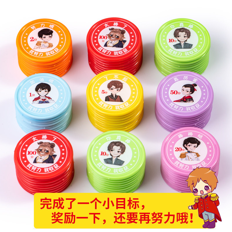 积分卡小学生儿童幼儿园奖励兑换币小金币代币培训机构.奖励卡定