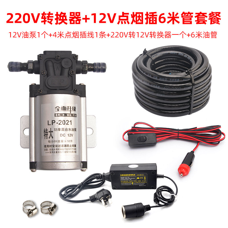 电动抽油泵汽油柴油抽水泵汽车货车油箱抽油神器220V自吸12V24V