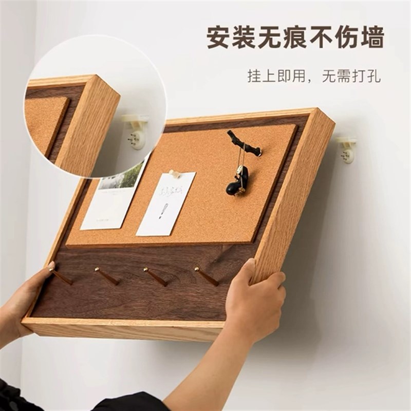 电表箱装饰遮挡箱软木板照片墙留言板配电箱装饰X画实木可定制图片