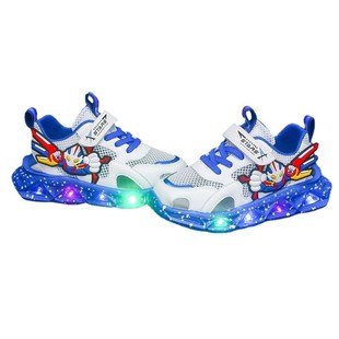 带灯儿童运动凉鞋2023夏季新款镂空中小童网面男童包头凉鞋