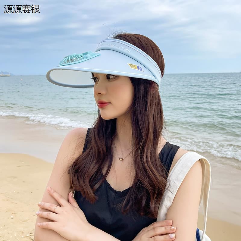 风扇帽子女款g自带风扇的帽子带风扇大人风扇帽成人夏天电风扇充