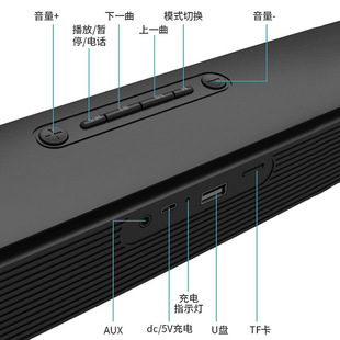 新款 蓝牙音箱回声壁声霸电脑音箱双喇叭桌V面超重低音炮