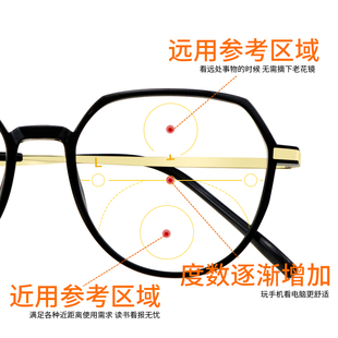 智能老花镜自动变焦女看远看近能开车上平光下老光眼镜远近两用眠