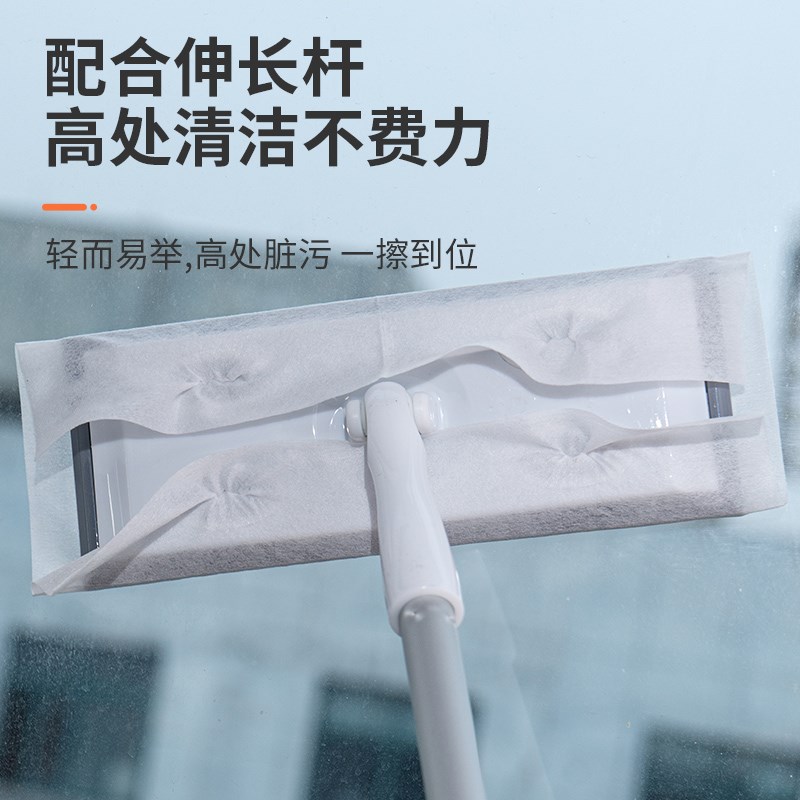 免手洗地板拖家i务清洁静电拖把平板纸除尘纸Q除尘拖地拖把家用