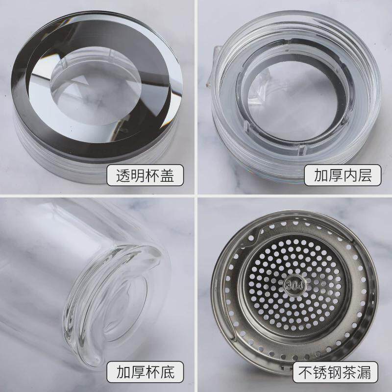 明霞3471双层鹅蛋杯大容量水晶圆形商用玻璃杯定制印LOGO订制礼品