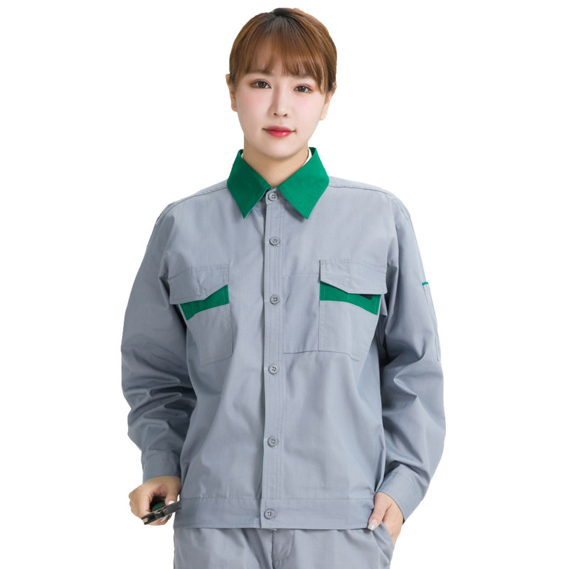 夏季薄款长袖工作服套装男园林绿化工作服物业保洁服半袖工装定制