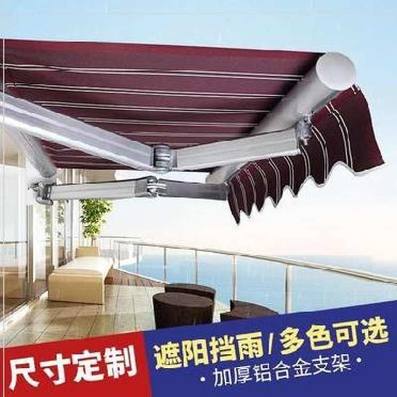伸缩蓬遮雨棚拉收缩加宽彩篷推拉式篷布防雨M申缩手动商户过道露