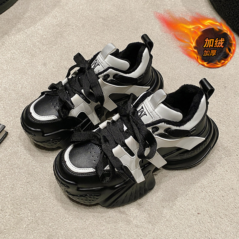 超厚底男女鞋内增高10cm8老爹鞋春季情侣款透气松糕鞋子大码41-43