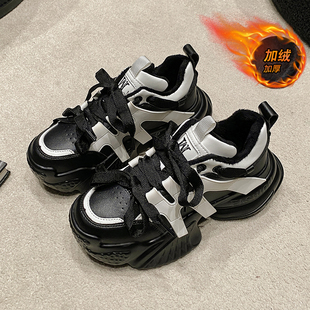 超厚底男女鞋内增高10cm8老爹鞋春季情侣款透气松糕鞋子大码41-43