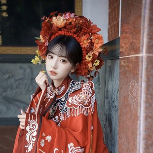 泉州簪花圍c發箍兒童材料包diy泉州簪花頭飾潯埔女衣服鱘埔女服裝