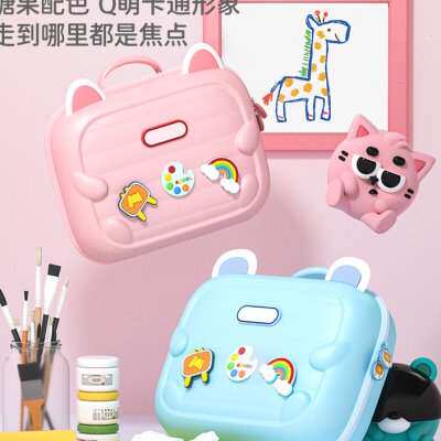 科物酷新款文具彩笔套装儿童幼儿园E可水洗卡通绘画画笔工具收纳