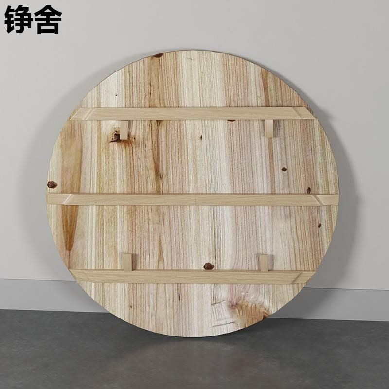 中式实木餐桌椅组合吃p饭桌子圆形家用大圆桌饭店酒店烧烤碳化餐