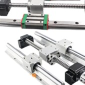 新品 滚珠丝杆螺母副套装 1204手摇螺杆导杠十字升降模组滑台丝轨雕