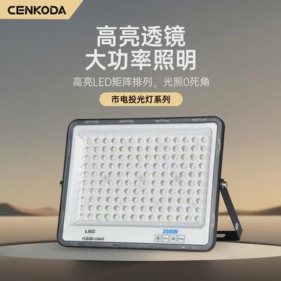 户外防水高亮LED投光灯50W100W200W300W工地庭院照明泛光灯