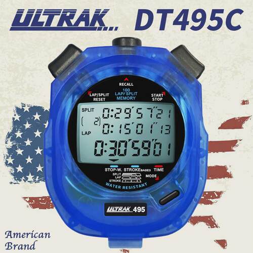 HJ奥赛克ULTRAK秒表DT495三排100跑道记忆防水跑步健身专业比赛