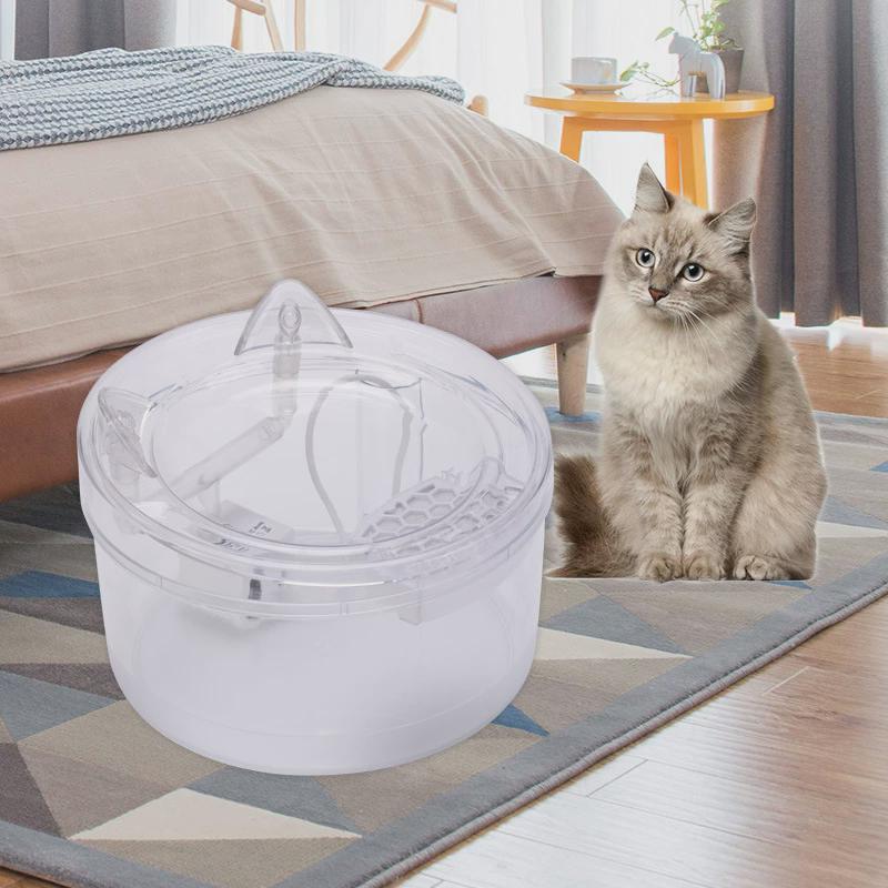 猫咪饮水机2l双出水透明智能宠物饮水机喝活水过滤猫狗自动水器