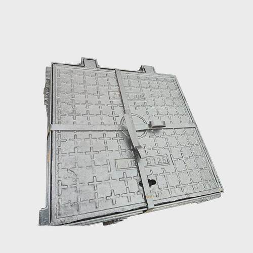 下水道球墨铸铁方形井盖电力轻型双开方井盖重型路灯方井盖可过车