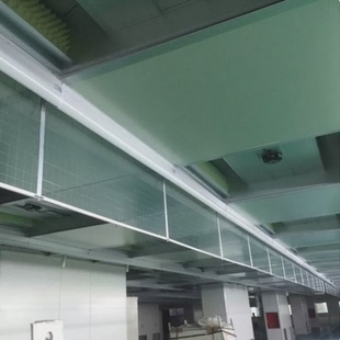 防火玻璃挡烟垂壁防火硅胶布包验收可安装 玻璃挡烟垂壁固定式 电动