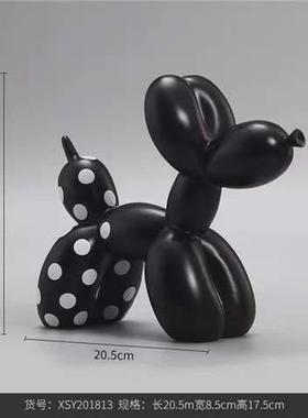 彩色气球室内摆件客厅电视柜办公桌摆件狗树脂工艺品动物摆件