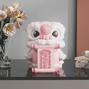 国潮醒狮舞狮摆件礼品前台喜庆装饰品客厅电视柜酒柜工艺品收银台