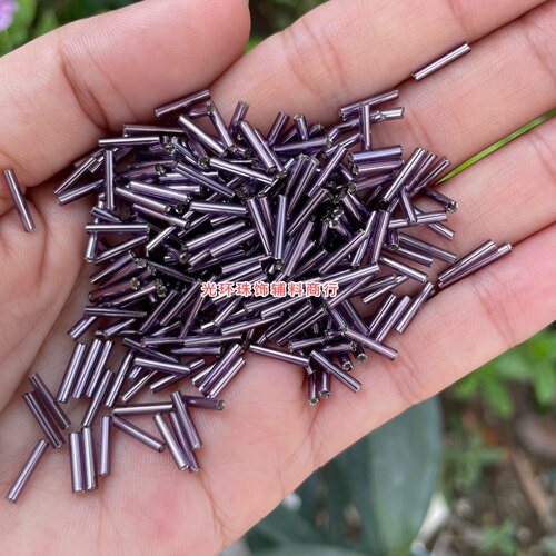 diy玻璃紫色手工饰品珠管
