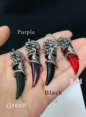 狼牙项链钛钢男饰品潮酷百搭时尚