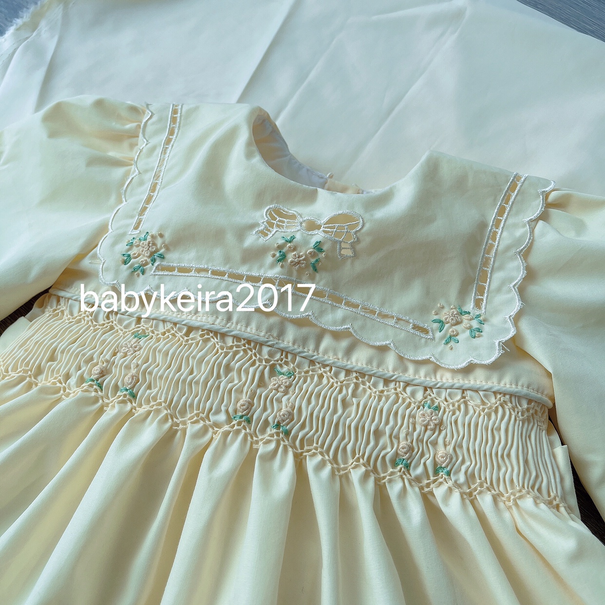 黄色生日裙法式优雅女宝宝童装