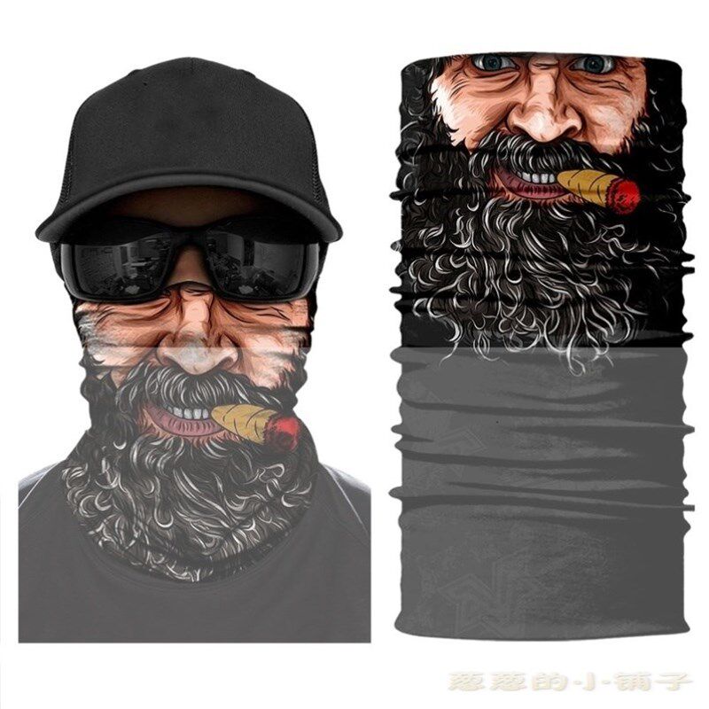 手风巾围a脖脸沙动时面罩漠v尚颈套运m新款透气小丑防晒搞笑骑防